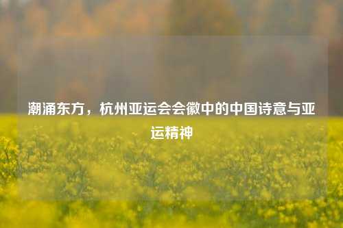 潮涌东方，杭州亚运会会徽中的中国诗意与亚运精神