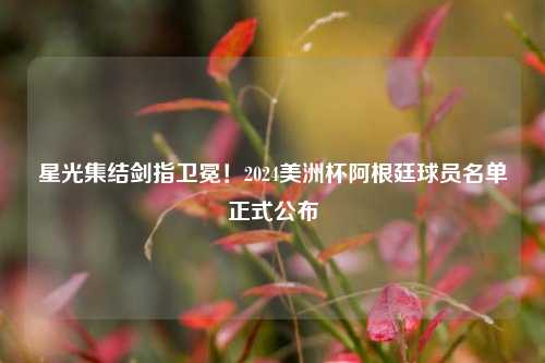 星光集结剑指卫冕！2024美洲杯阿根廷球员名单正式公布