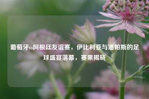 葡萄牙vs阿根廷友谊赛，伊比利亚与潘帕斯的足球盛宴落幕，赛果揭晓