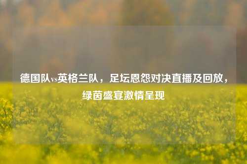 德国队vs英格兰队，足坛恩怨对决直播及回放，绿茵盛宴     呈现
